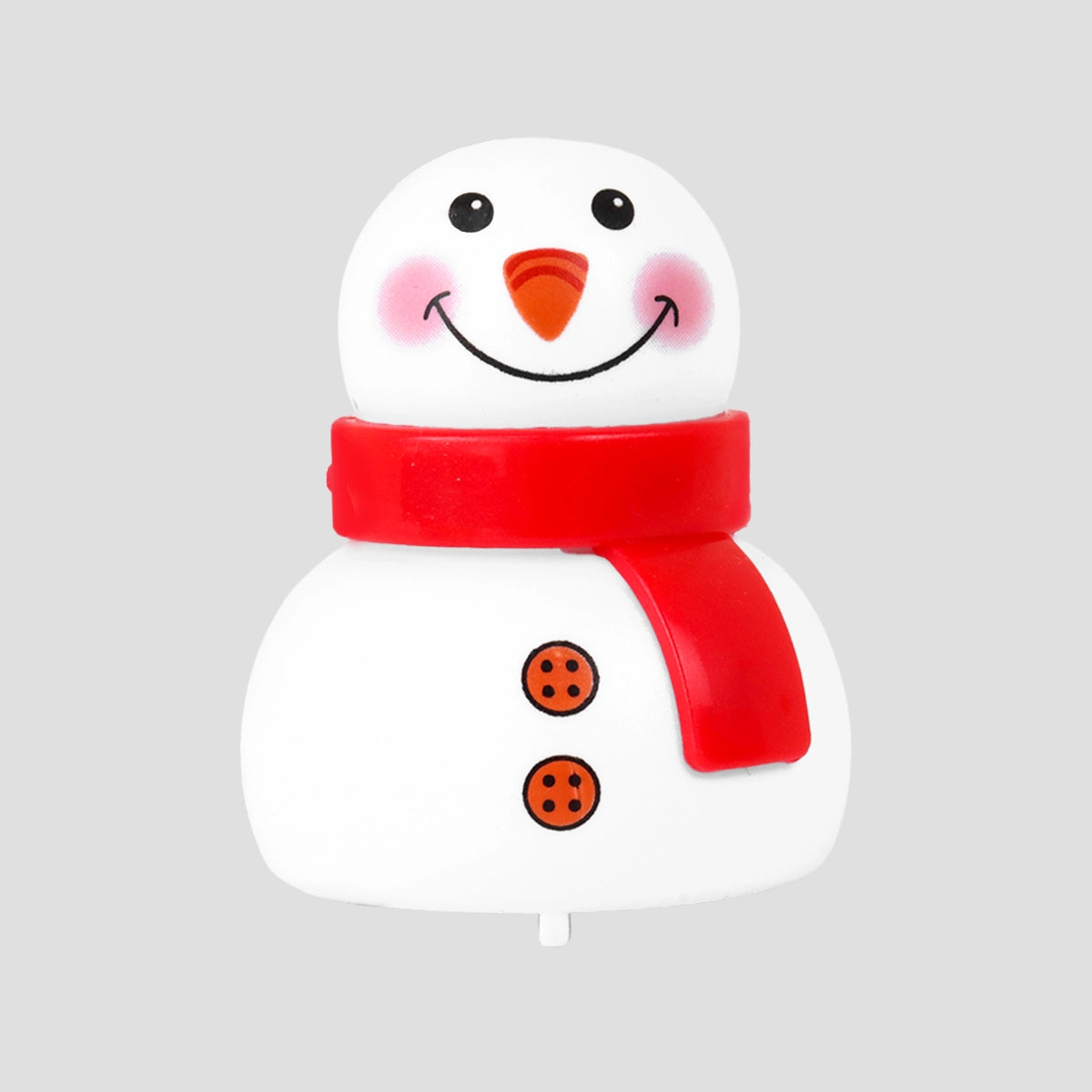 Squishy Navideño, Muñeco de Nieve, Bufanda Roja