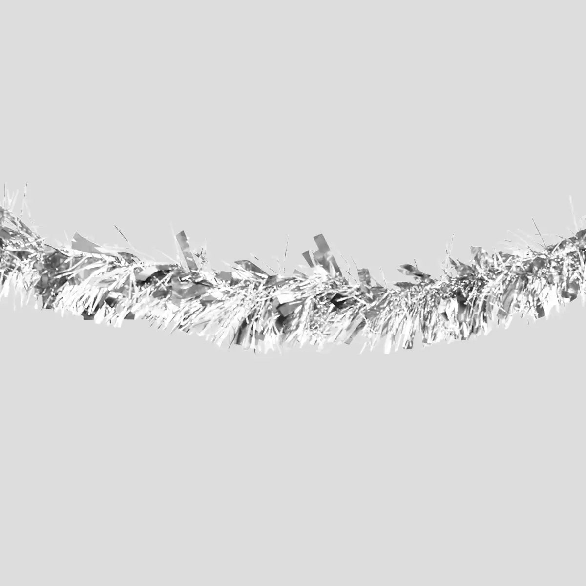 Guirnalda Navideña de Tinsel, 1.3 m, Color Plata
