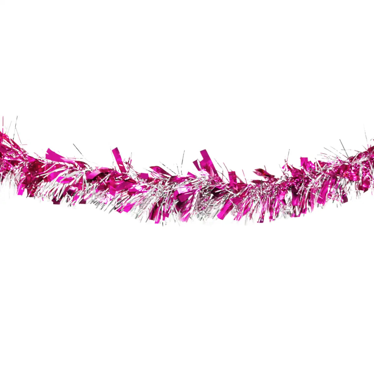 Guirnalda Navideña, Color Rosa, Tinsel