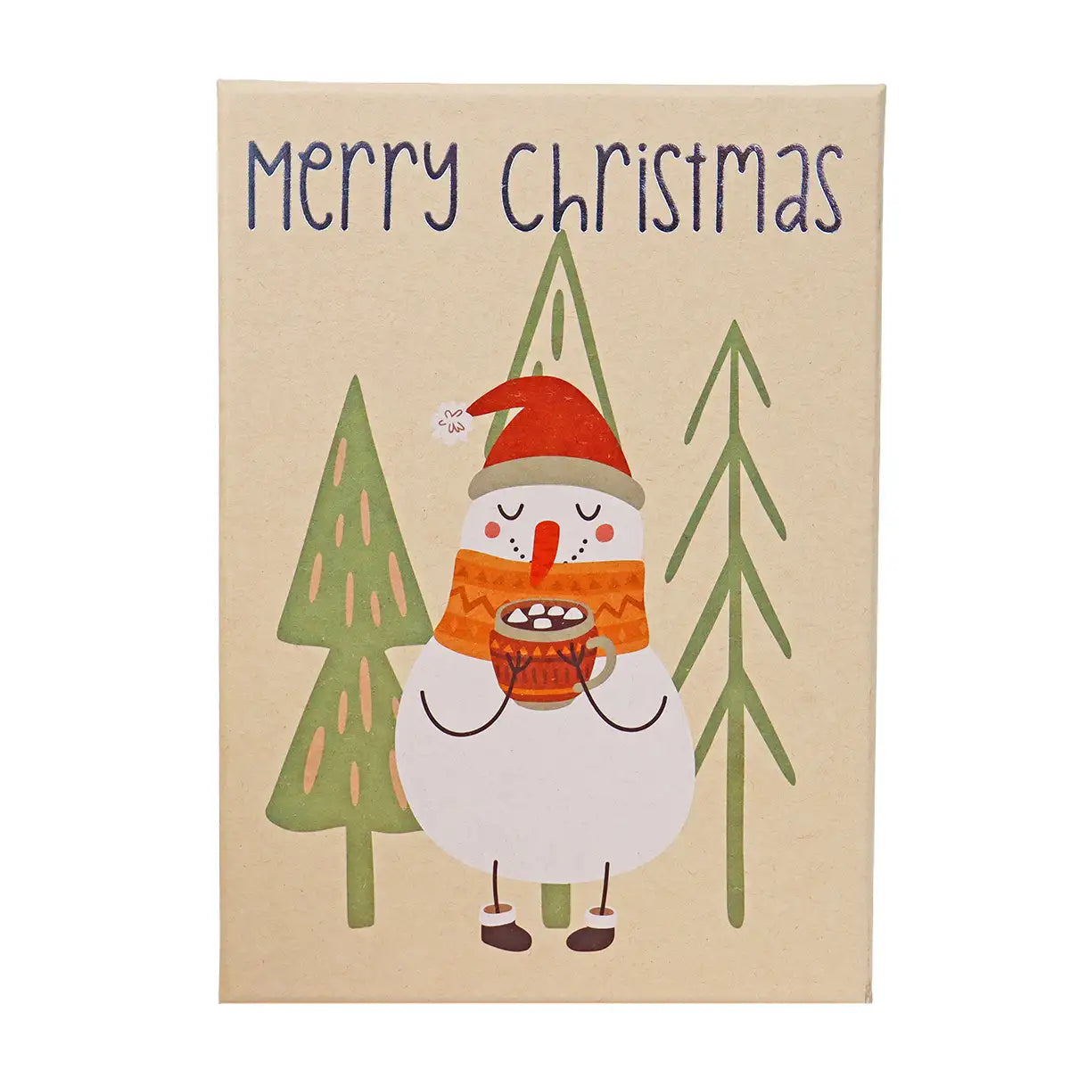 Caja de Regalo Navideña, Merry Christmas, Snowman