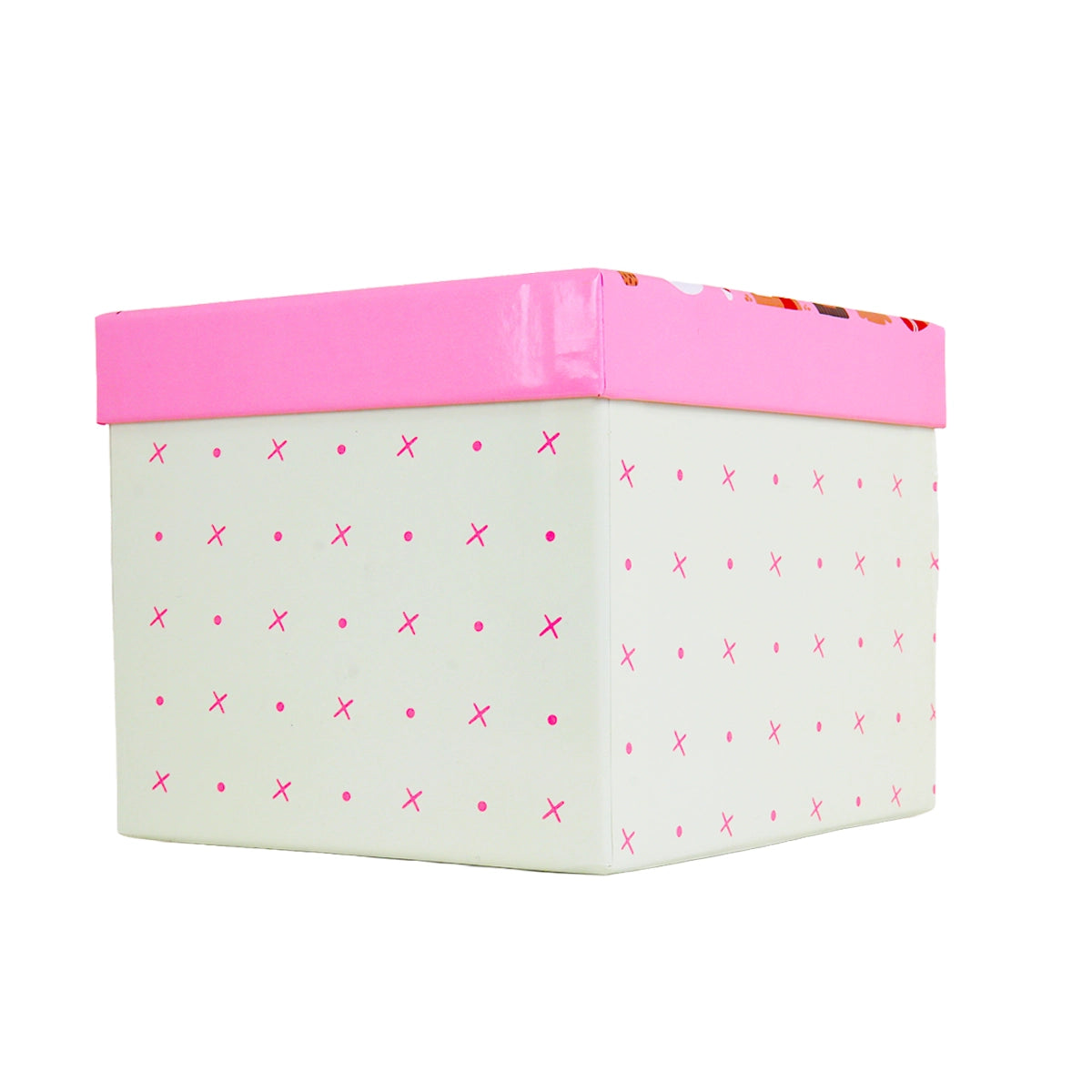 Caja de Regalo Navideña, Merry Christmas, Color Rosa