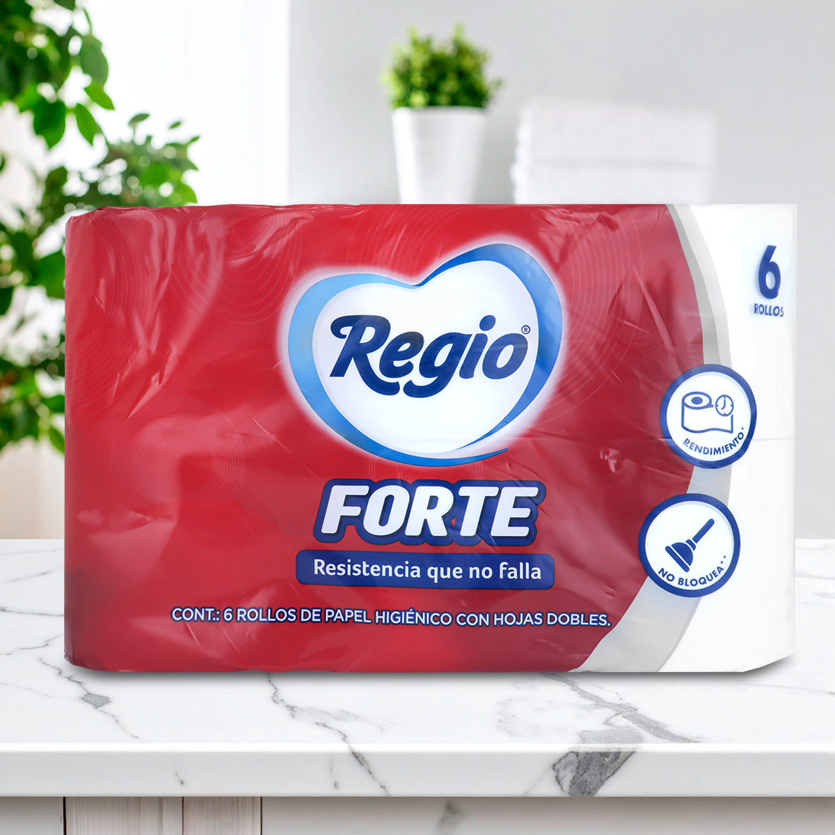 Papel Higiénico, Regio, Forte, 6 rollos