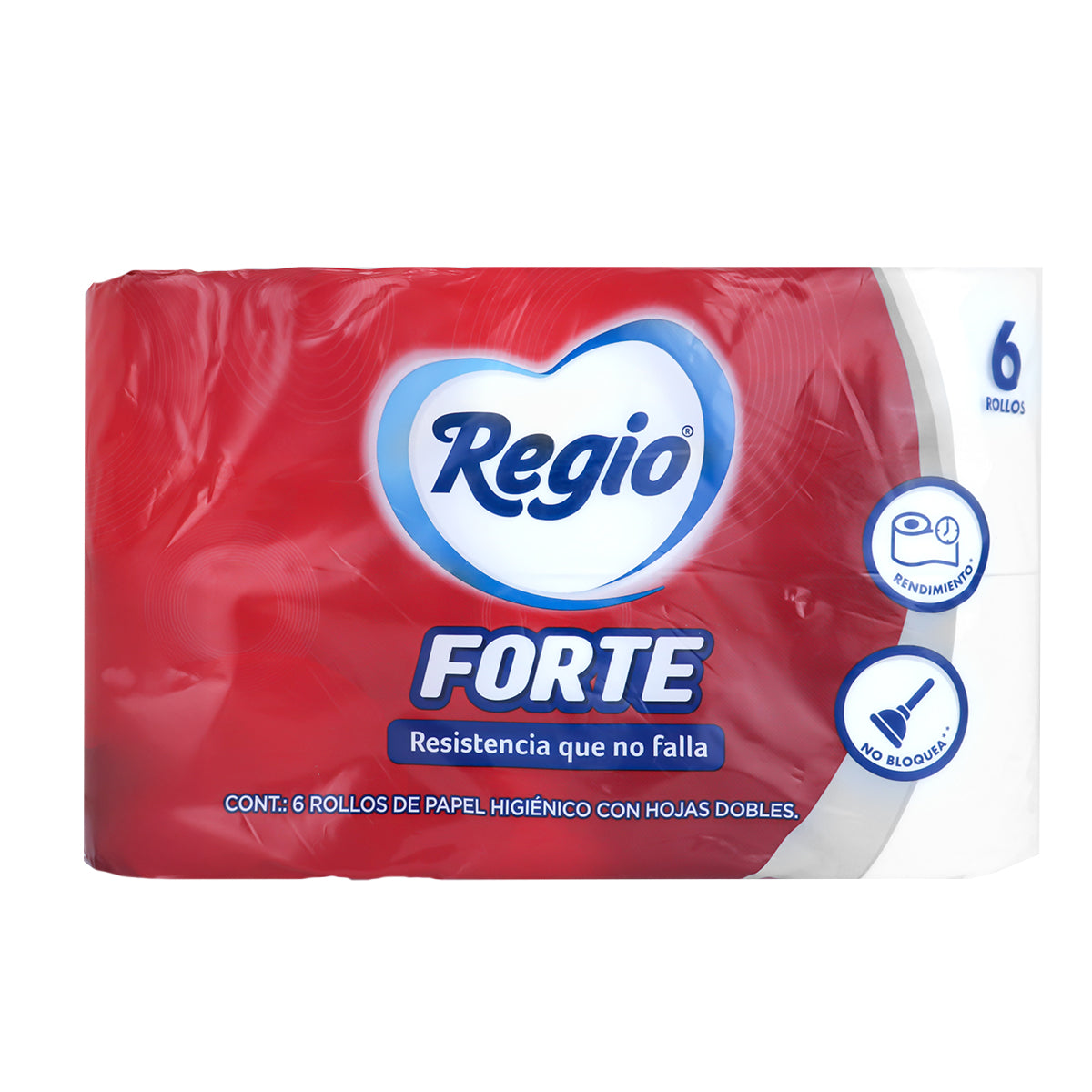Papel Higiénico, Regio, Forte, 6 rollos