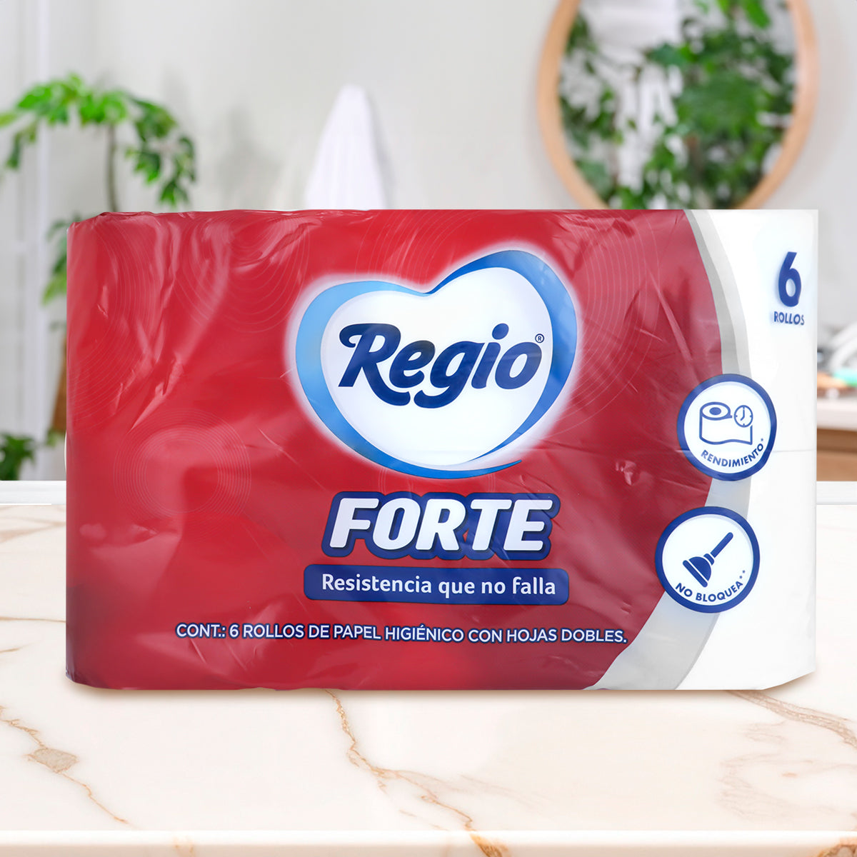 Papel Higiénico, Regio, Forte, 6 rollos