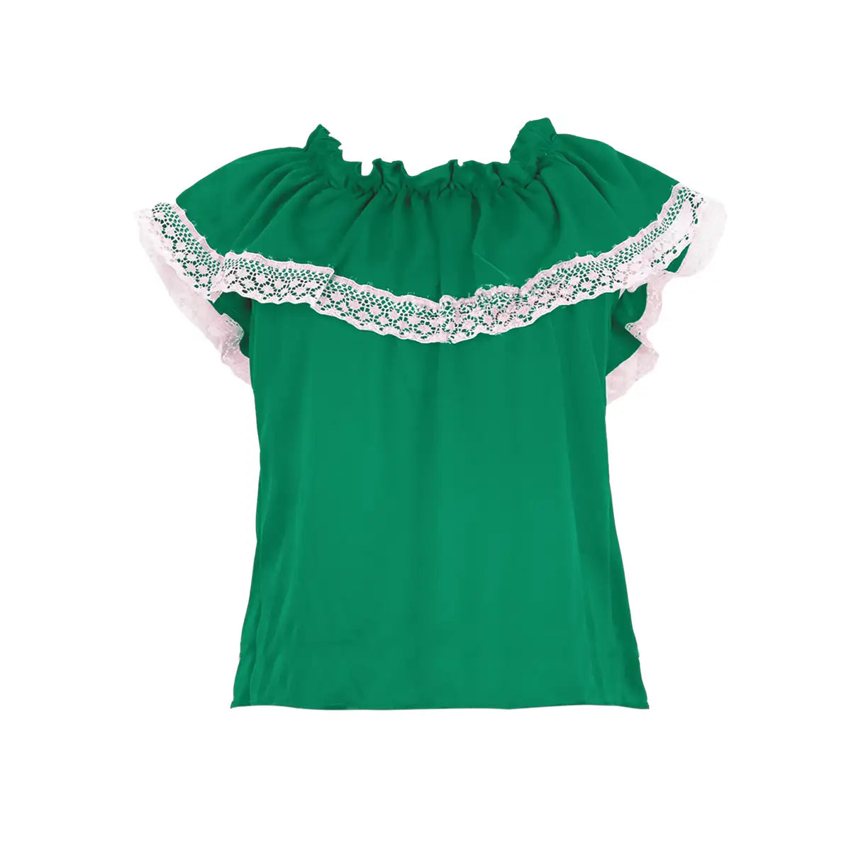 Blusa Regional, Color Verde, Fiestas Patrias, Talla Chica