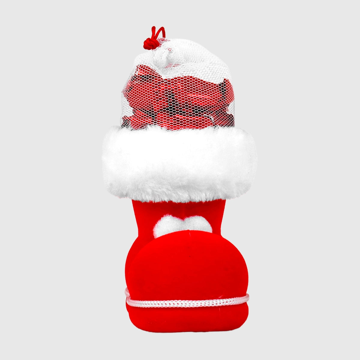 Bota Navideña con Caramelos, Color Rojo, 28 gr