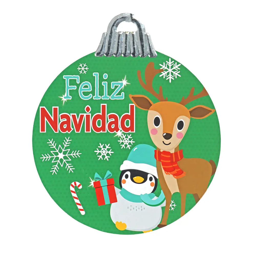Letrero Colgante en Forma de Esfera "Feliz Navidad"