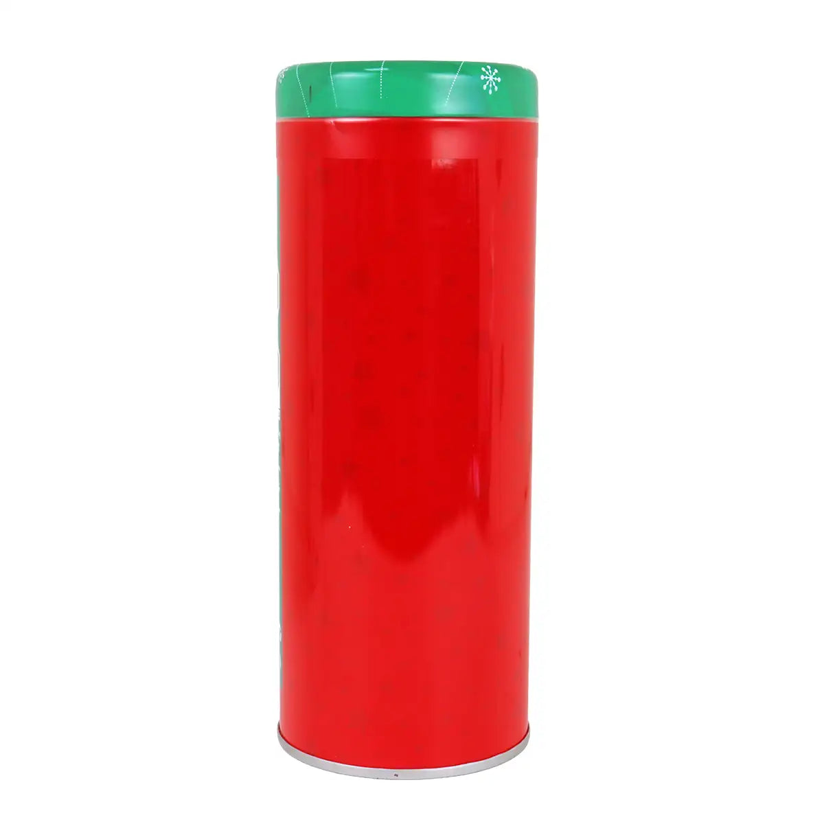 Lata Galletas Navideñas, Cilindro, Color Rojo, 114 gr