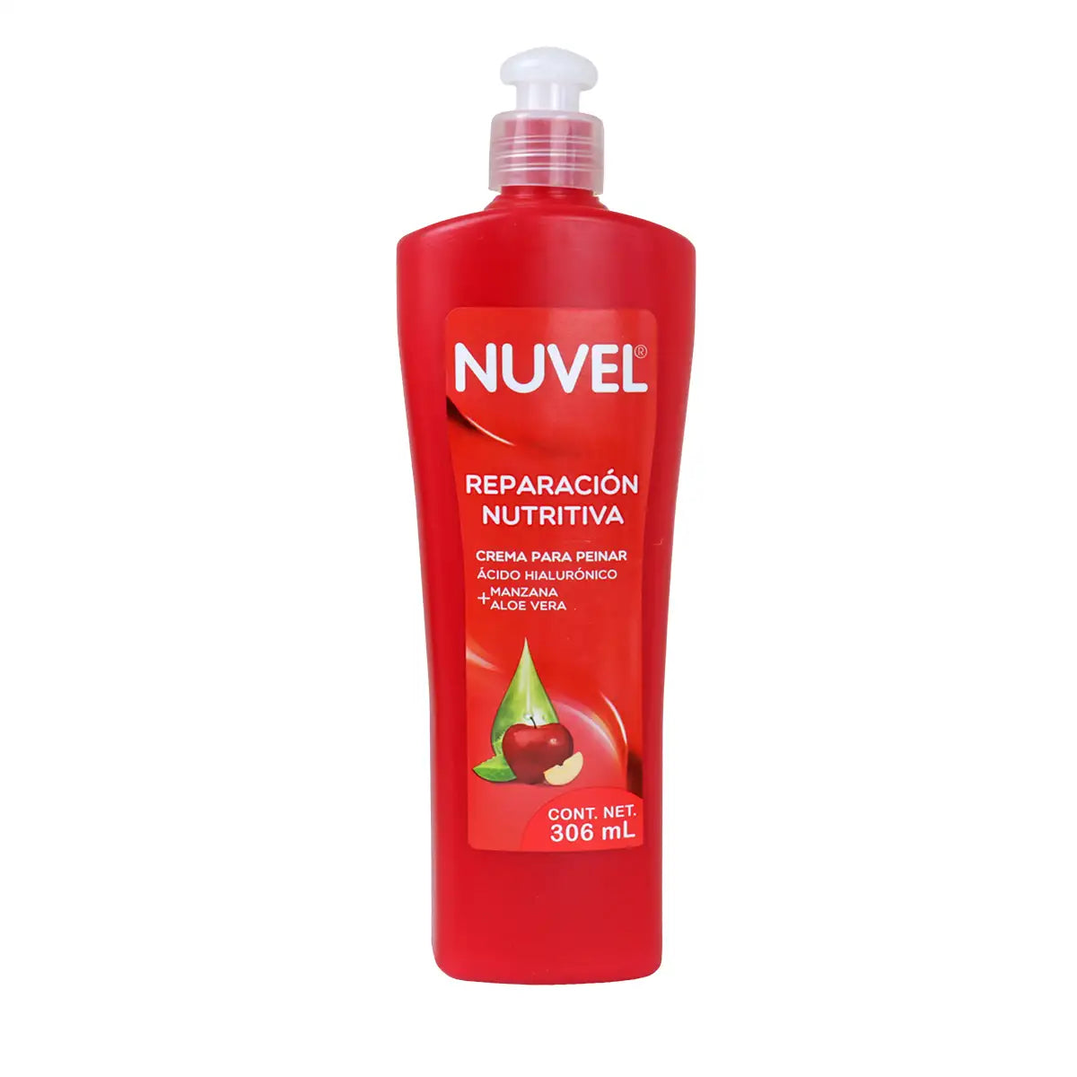 Crema para Peinar Nuvel, Manzana y Aloe Vera, 306 ml