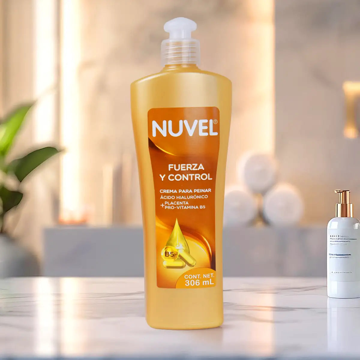 Crema para Peinar Nuvel, Placenta y Vitamina B5, 306 ml