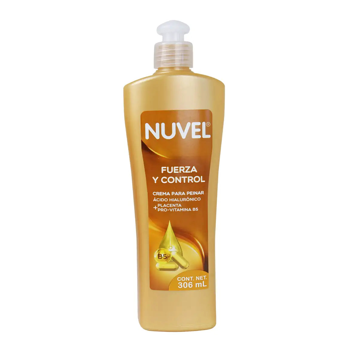 Crema para Peinar Nuvel, Placenta y Vitamina B5, 306 ml