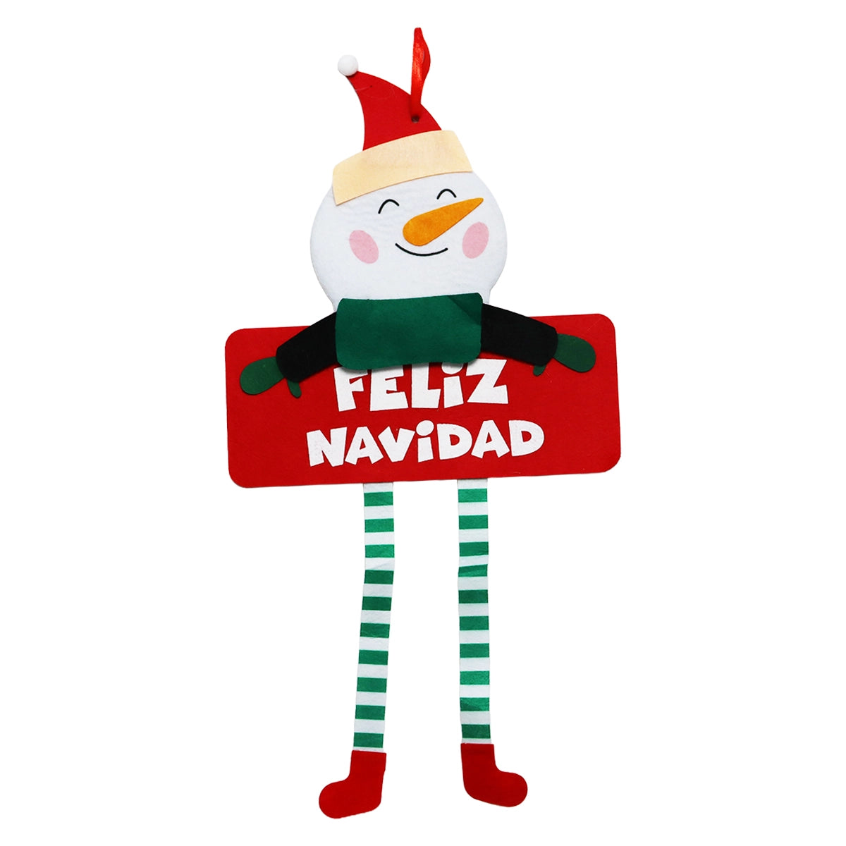 Decoración de Puerta, Fieltro, Muñeco de Nieve