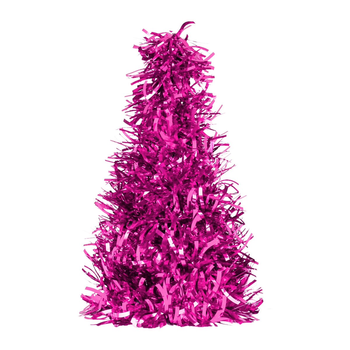 Mini Árbol, Tinsel, Color Fucsia