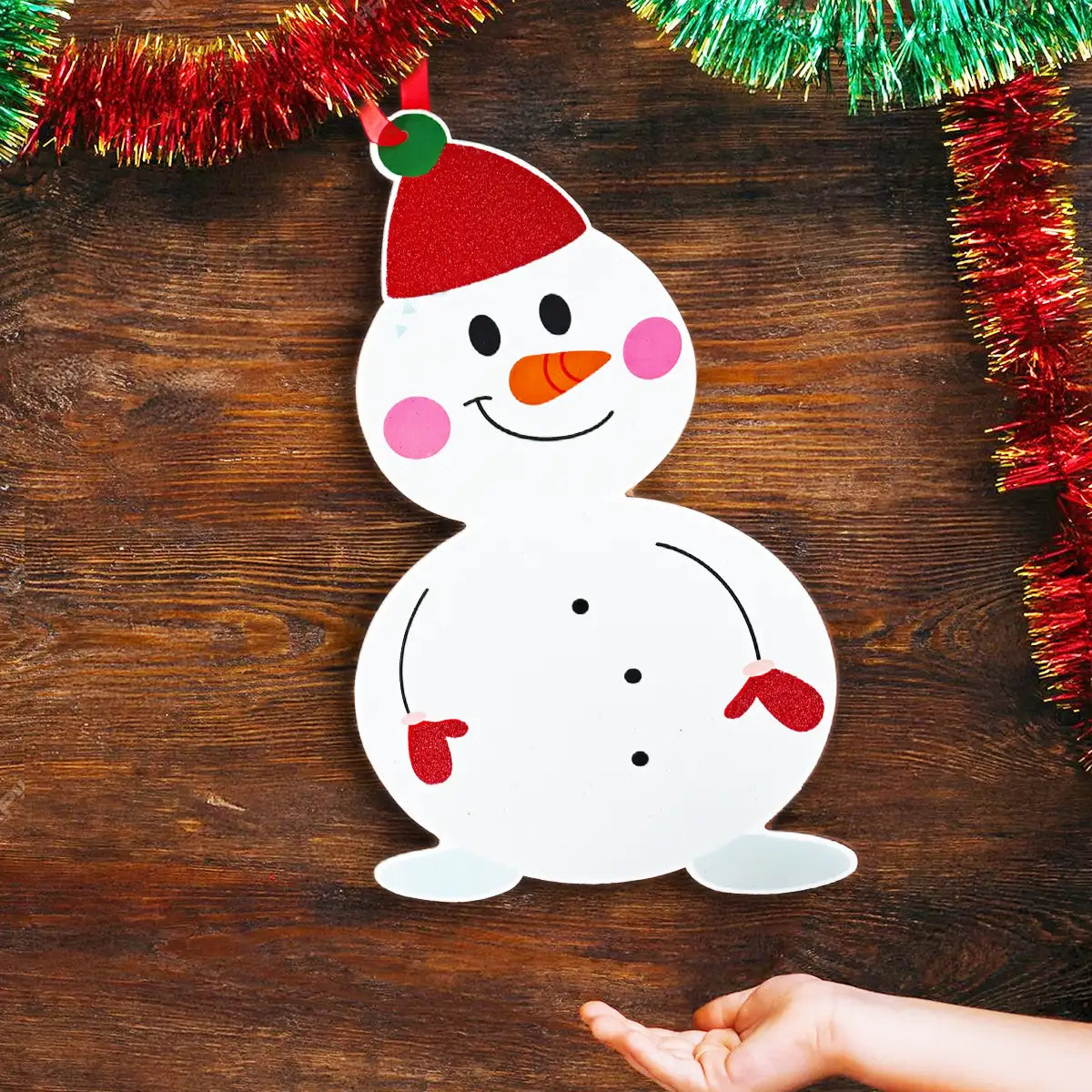 Decoración Navideña de Papel, Snowman