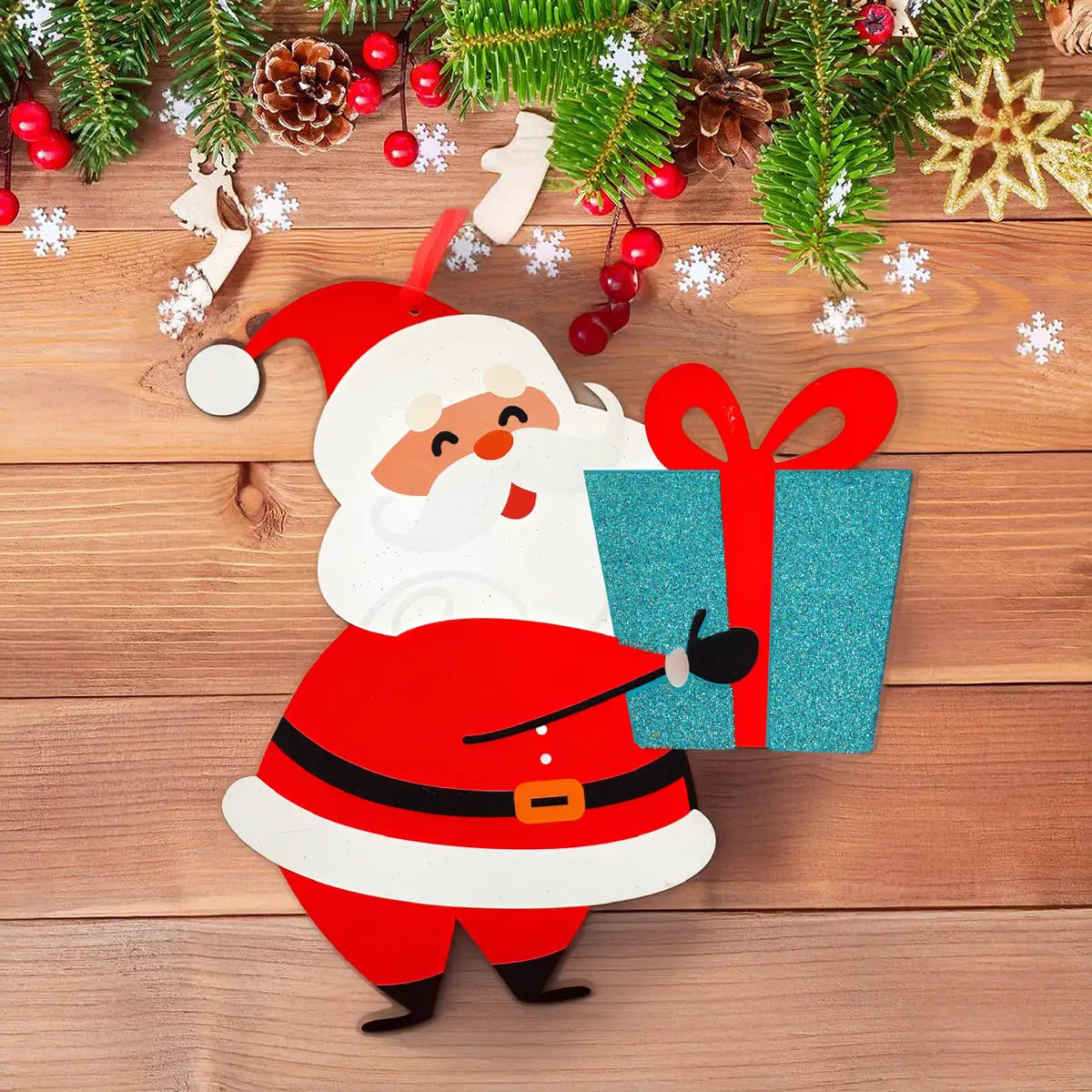 Decoración Navideña de Papel, Santa