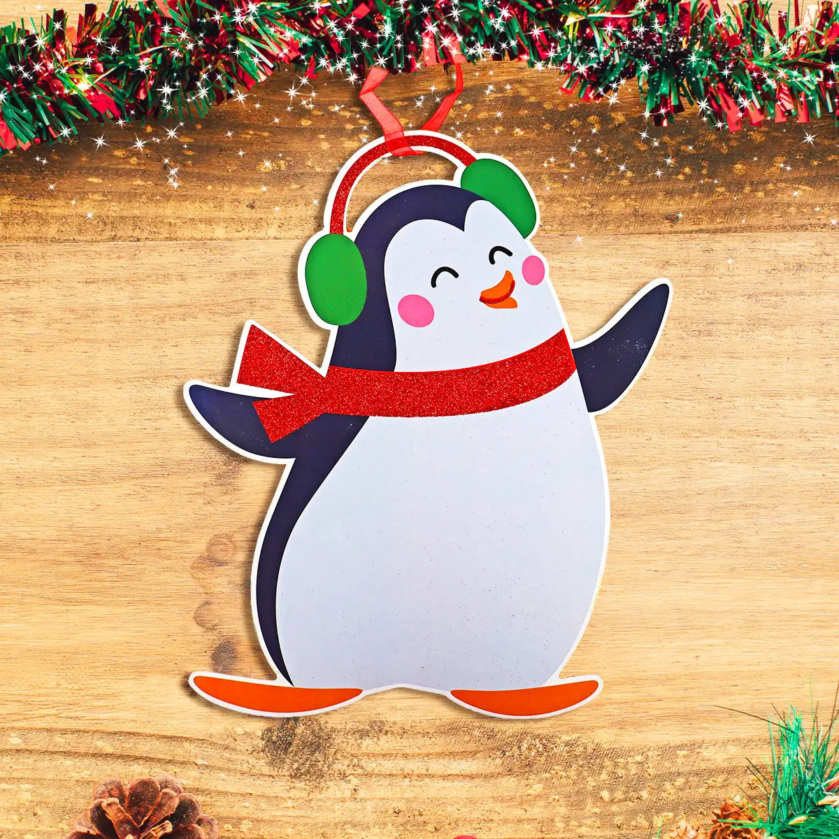 Decoración Navideña de Papel, Pingüino
