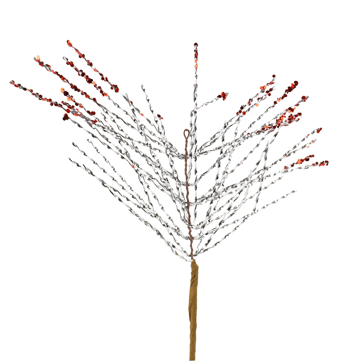 Vara de Follaje Artificial Navideña, Color Plata