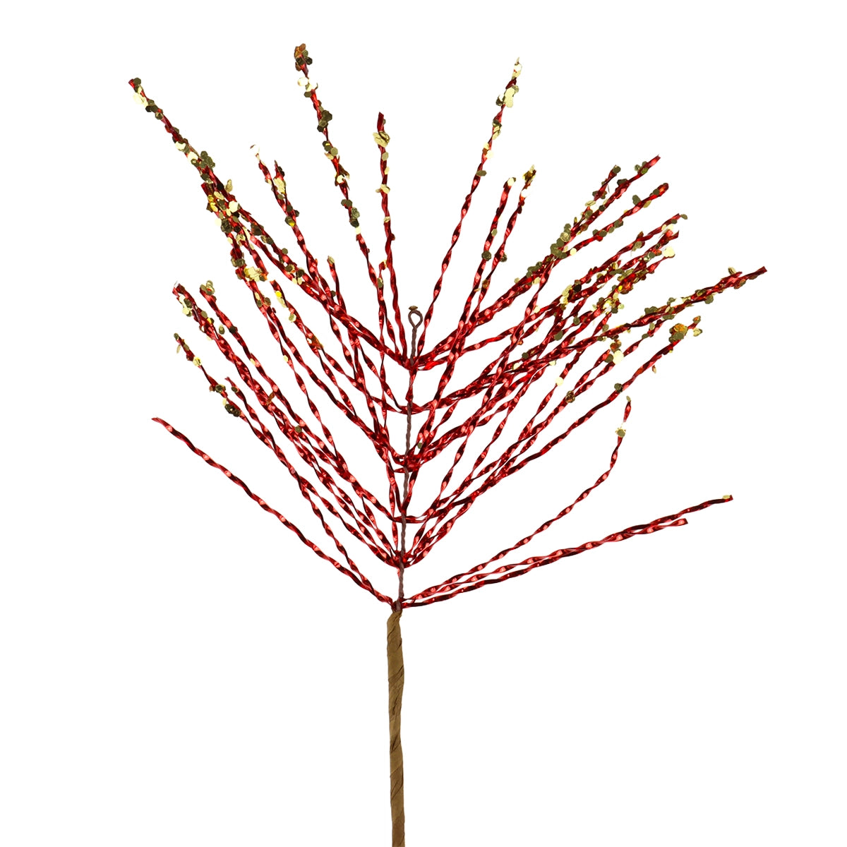 Vara de Follaje Artificial Navideña, Color Rojo