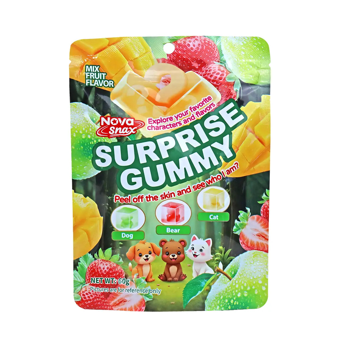 Gomitas Pelables Sorpresa de Sabores, 60 g