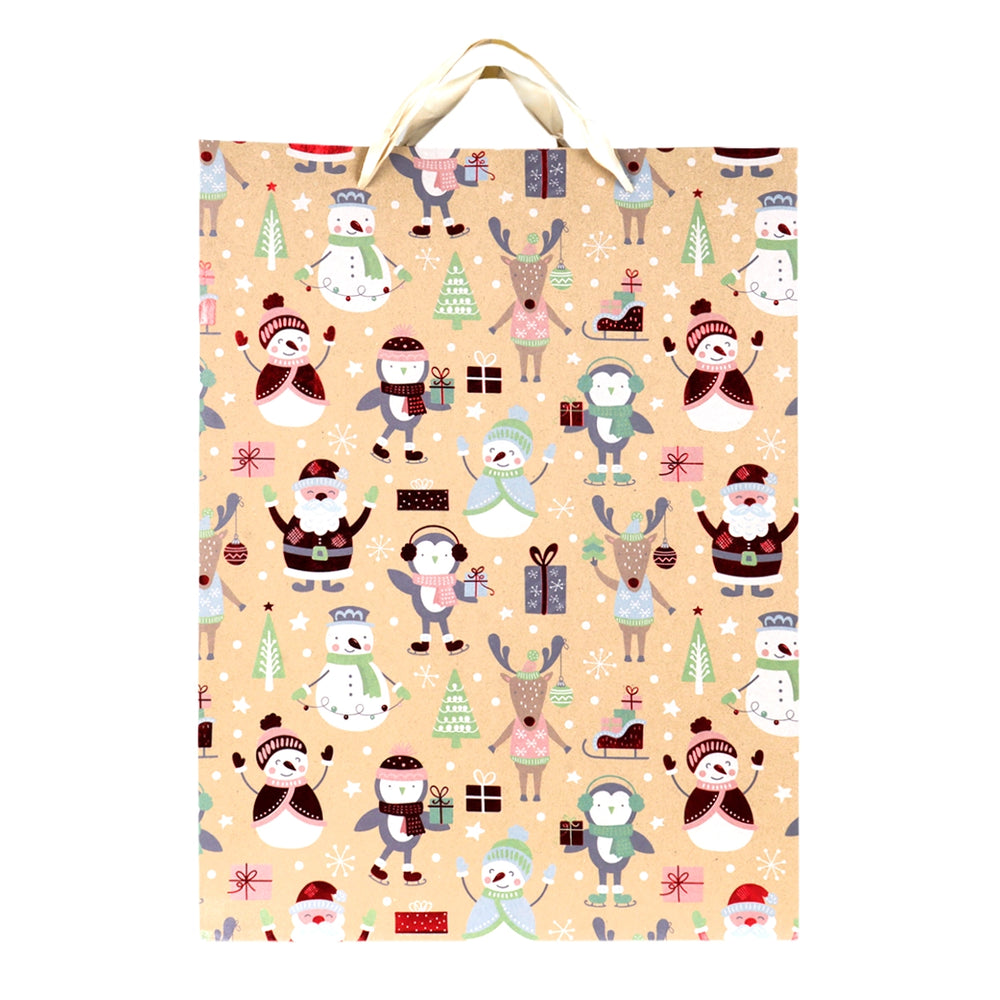 Bolsa de Regalo Navideña, Kraft, Personajes