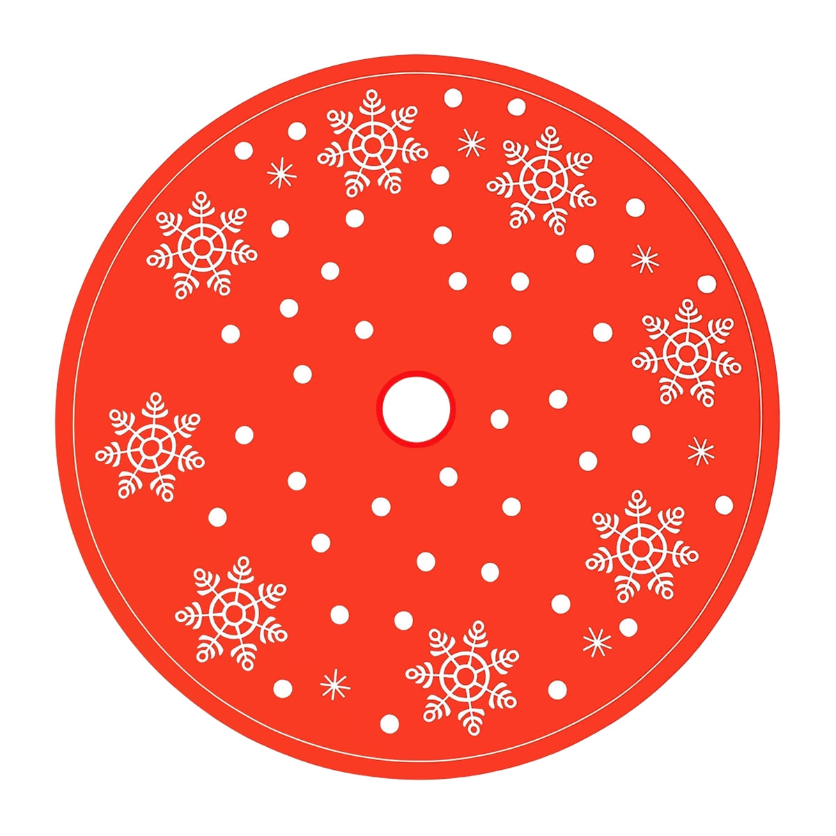 Pie de Árbol, Diseño Navideño, Color Rojo