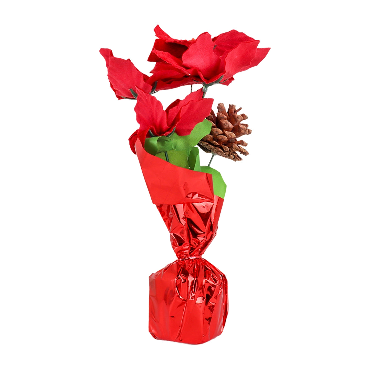 Nochebuena Roja Artificial en Maceta, Color Rojo