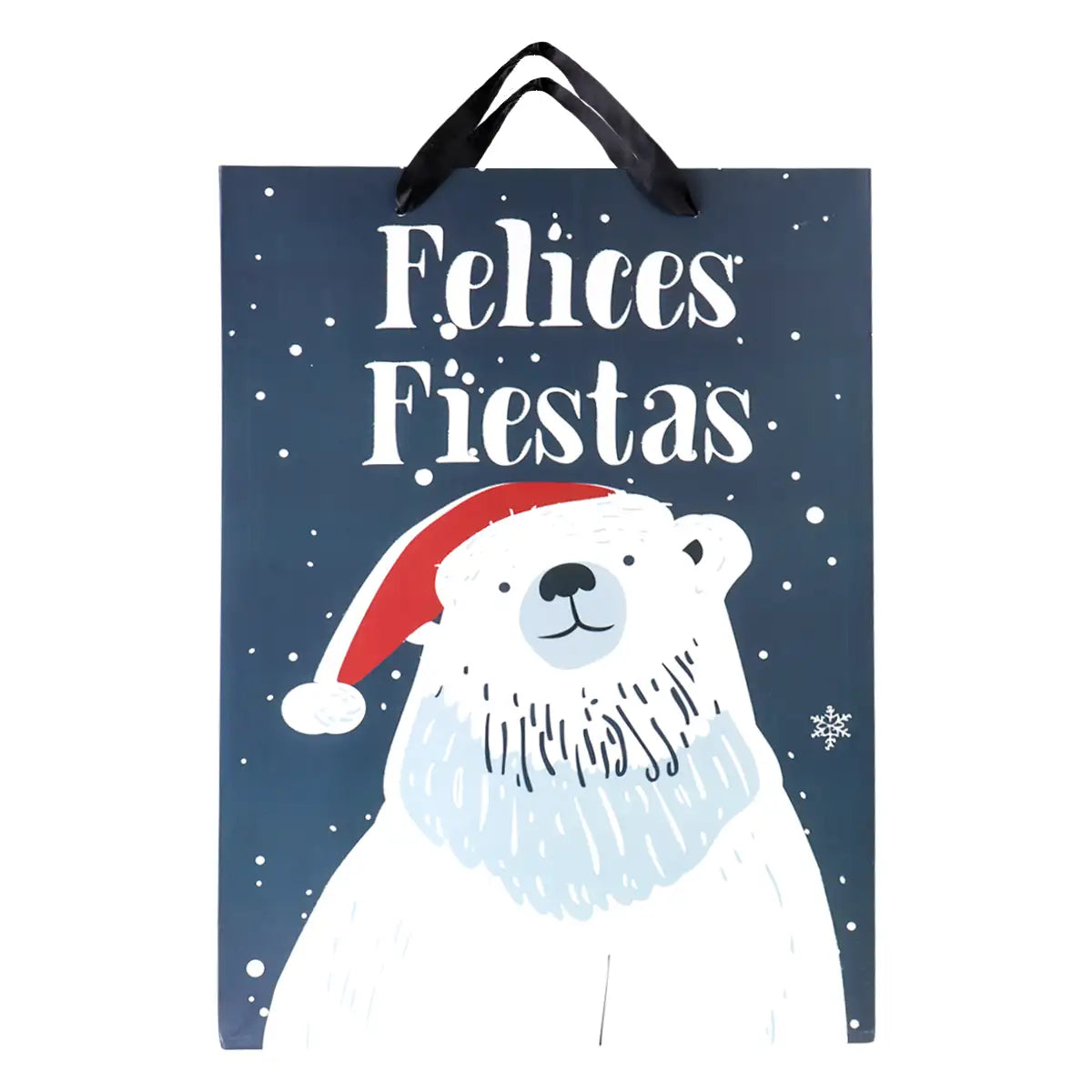 Bolsa de Regalo Navideña, Felices Fiesta, Oso Polar
