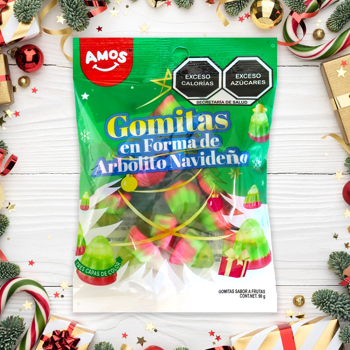 Gomitas Navideñas en Forma de Árbol, 90 gr