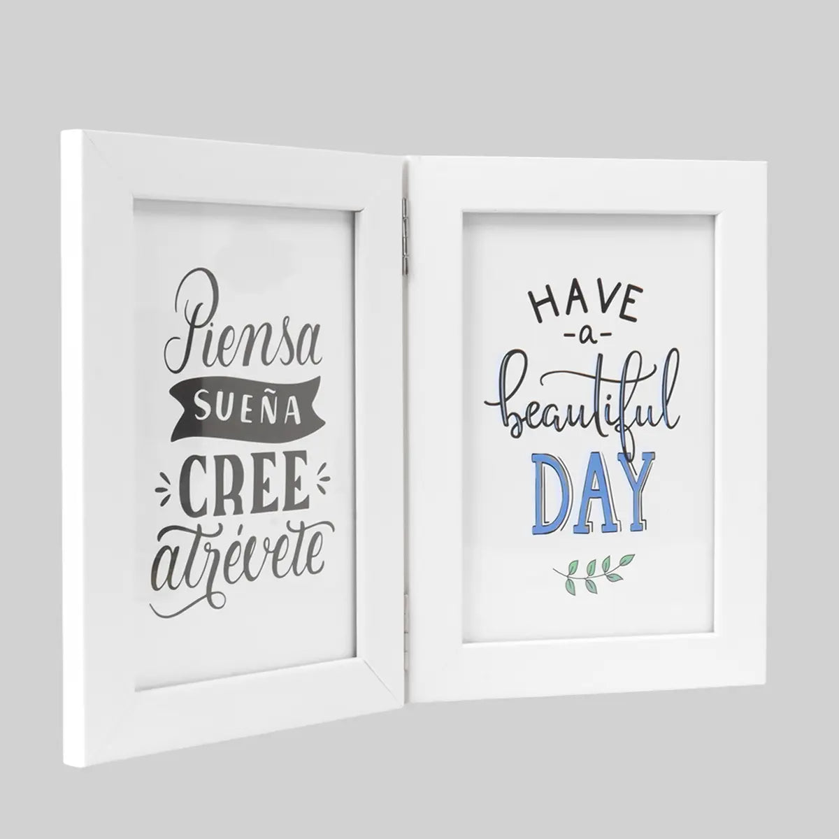 Portarretrato con Divisiones, Color Blanco