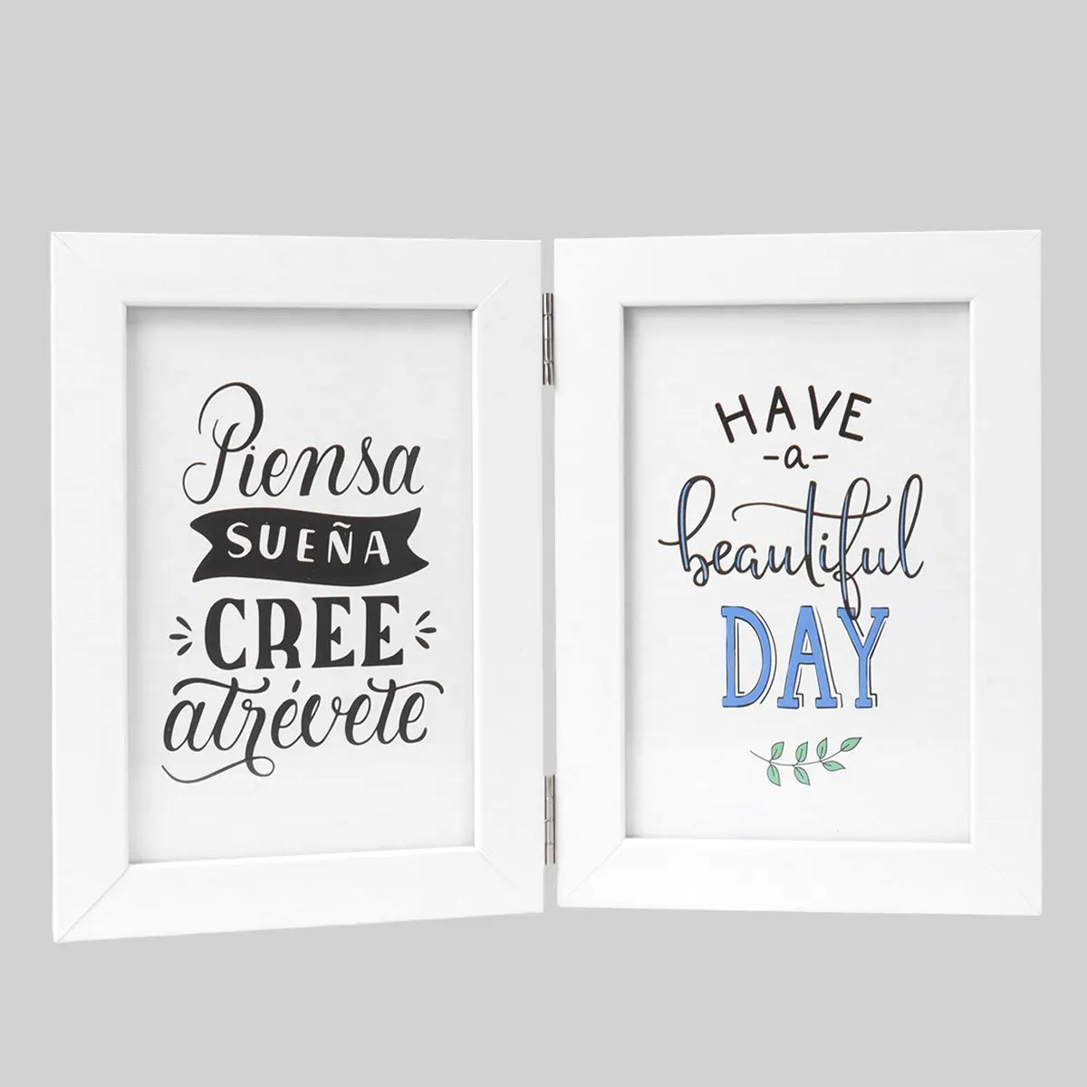 Portarretrato con Divisiones, Color Blanco