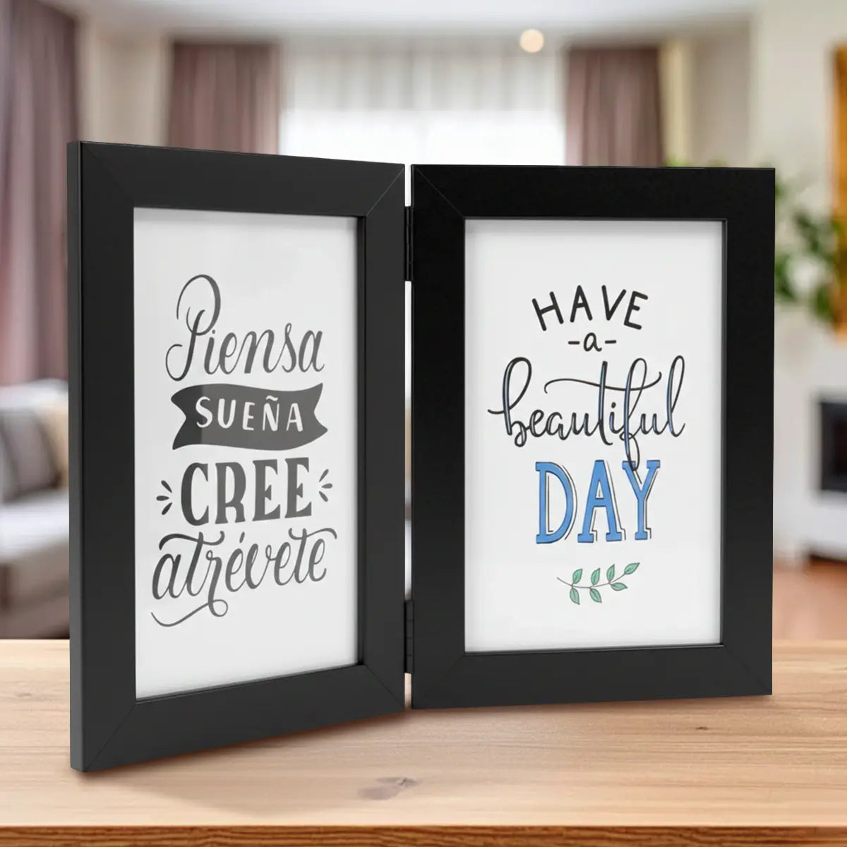 Portarretrato con Divisiones, Color Negro