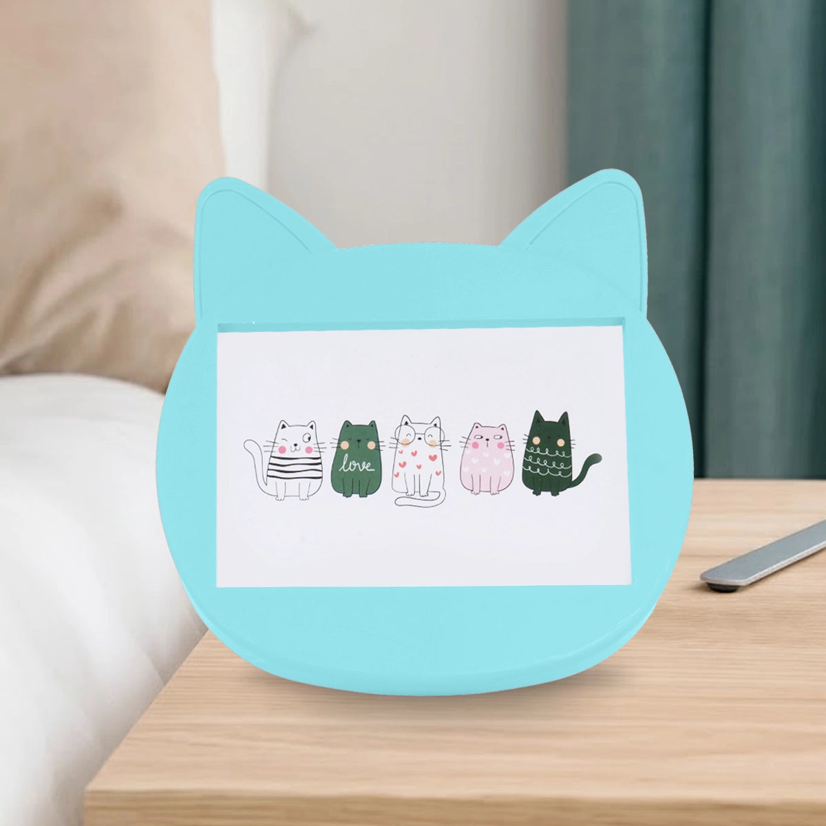 Portarretrato Gato, Color Azul