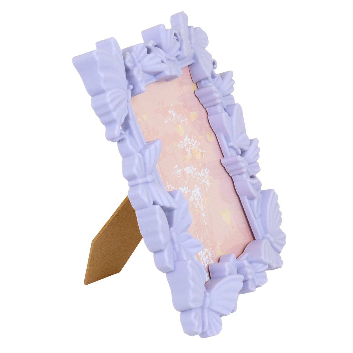 Portarretrato, Diseño Mariposas, Color Lila, 10x15cm