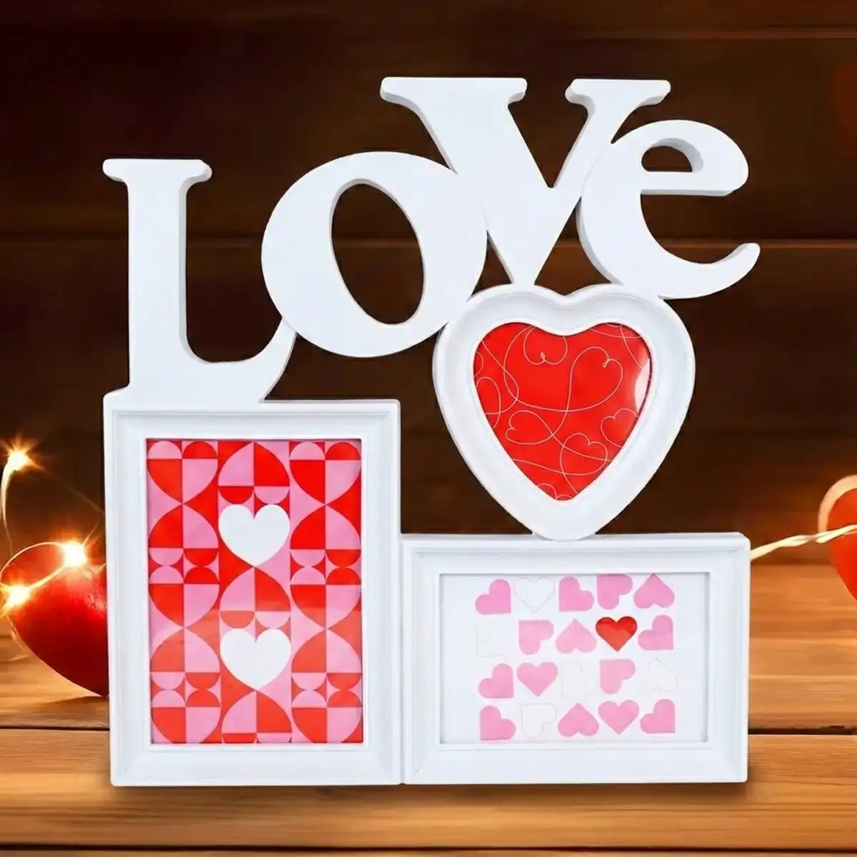 Portarretrato, Diseño Love, Color Blanco