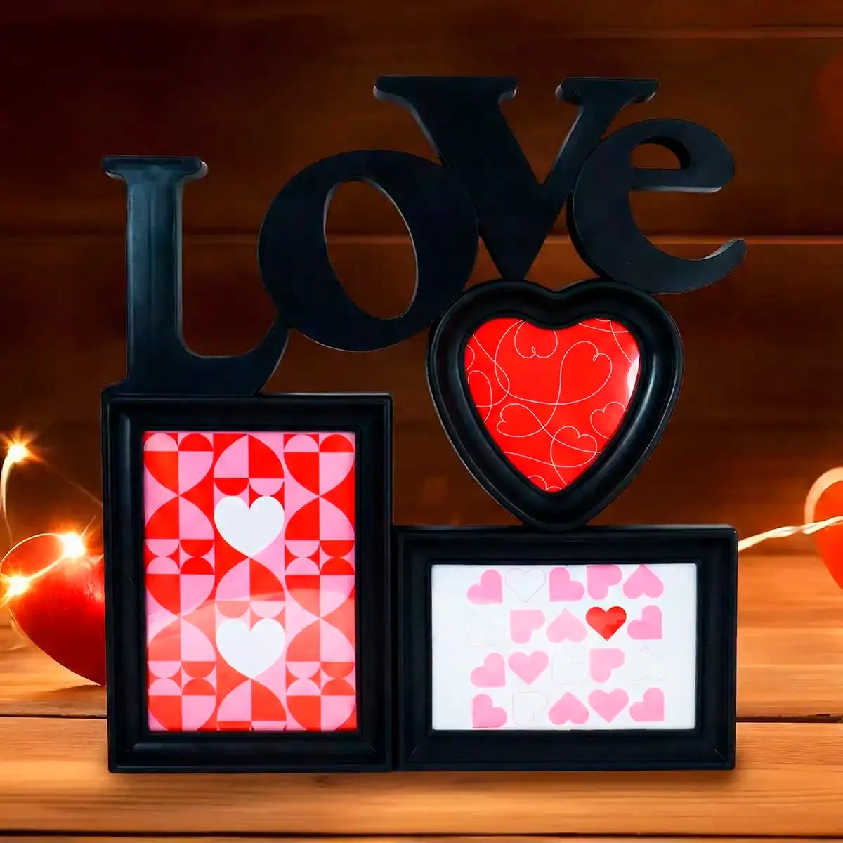 Portarretrato, Diseño Love, Color Negro