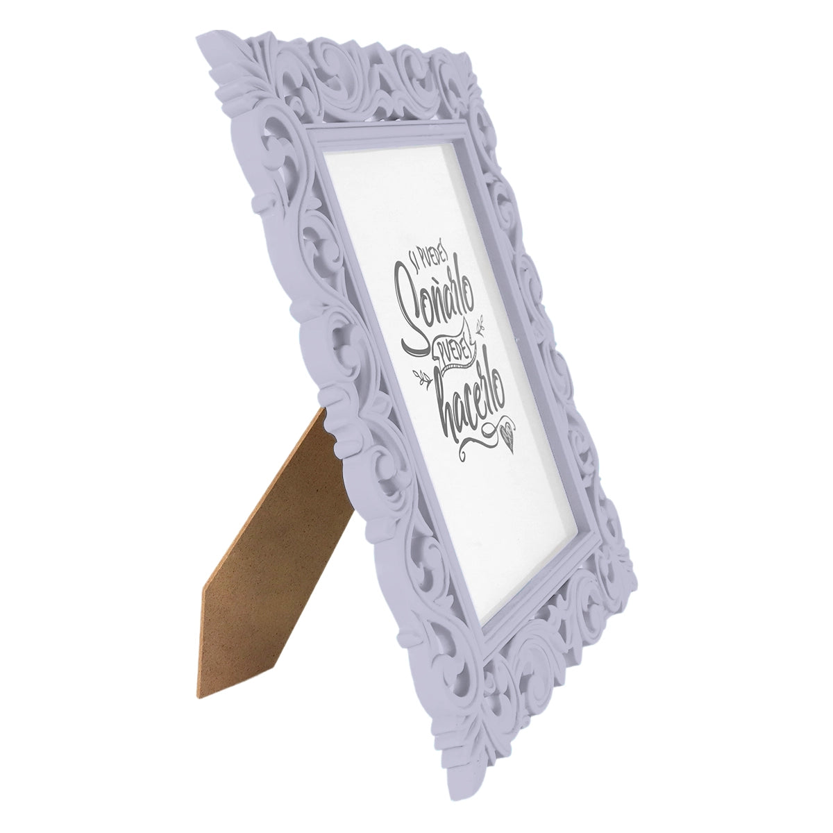 Portarretrato, Diseño Elegante, Color Lila, 12x17 cm