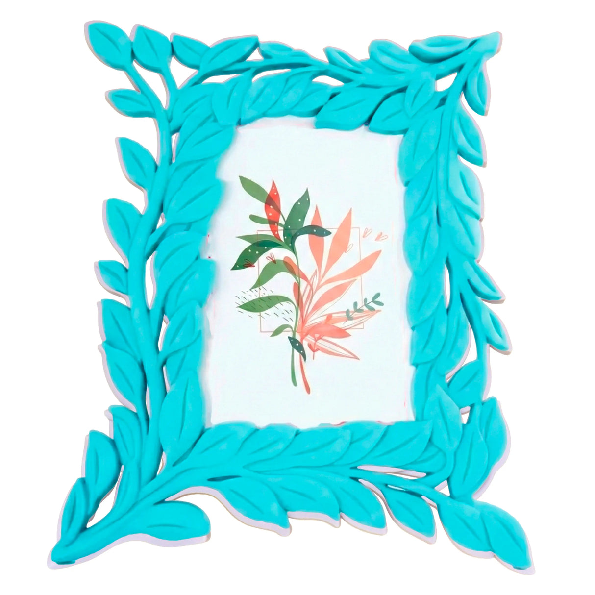 Portarretrato Hojas, Color Menta