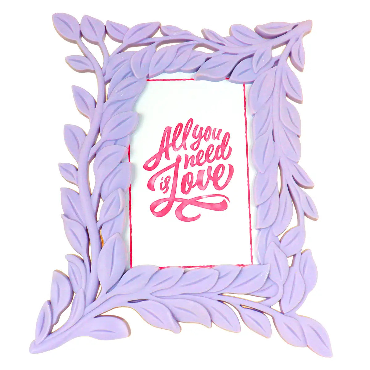 Portarretrato Hojas, Color Gris