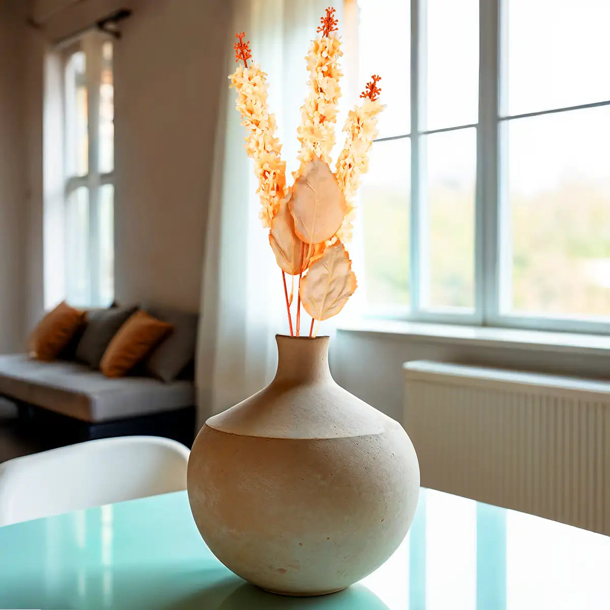 Gardenia, Flor Artificial, Color Durazno