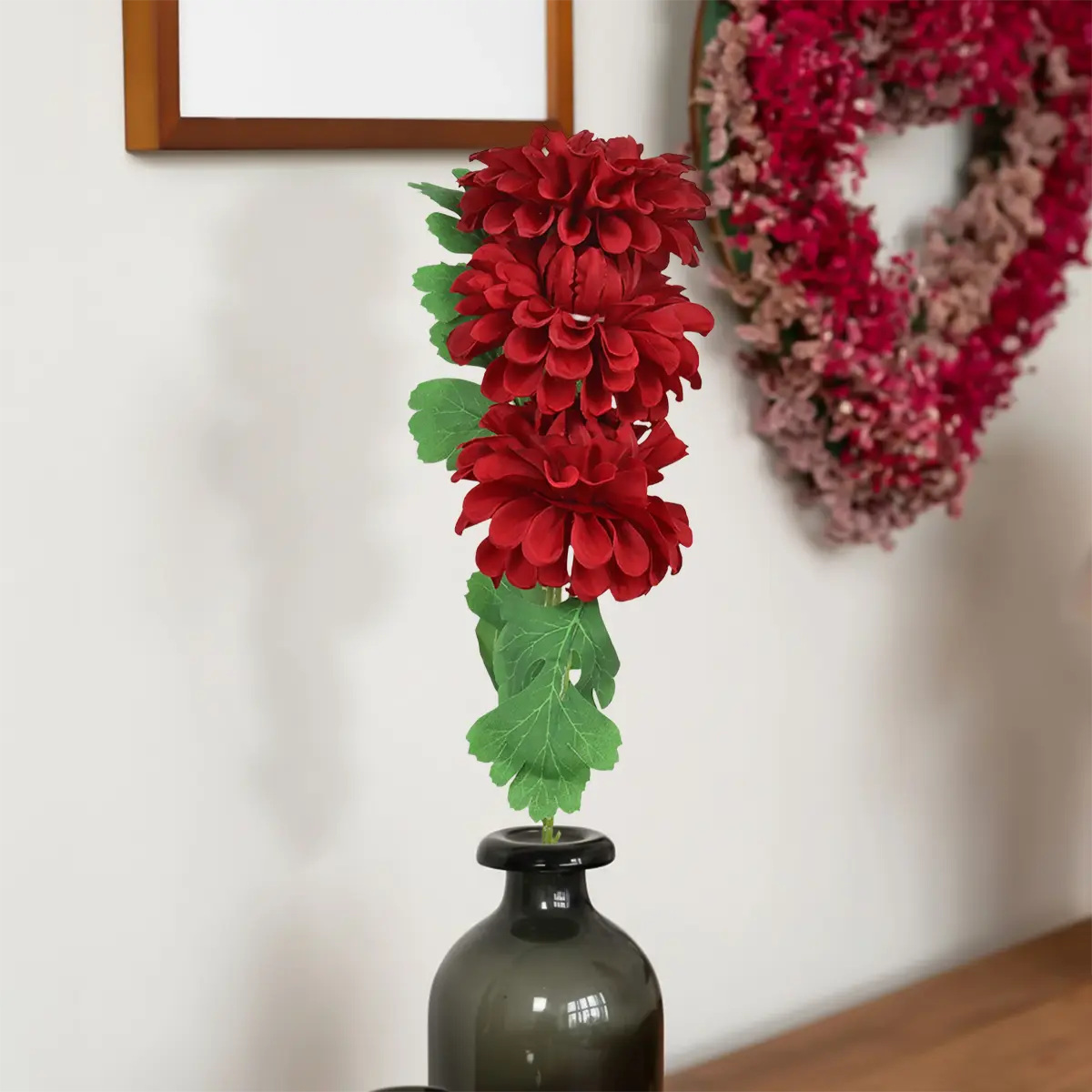 Ramo de Crisantemo Artificial, Color Vino