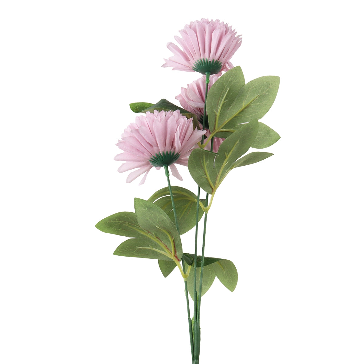 Crisantemo, 3 Flores Artificiales, Color Lila