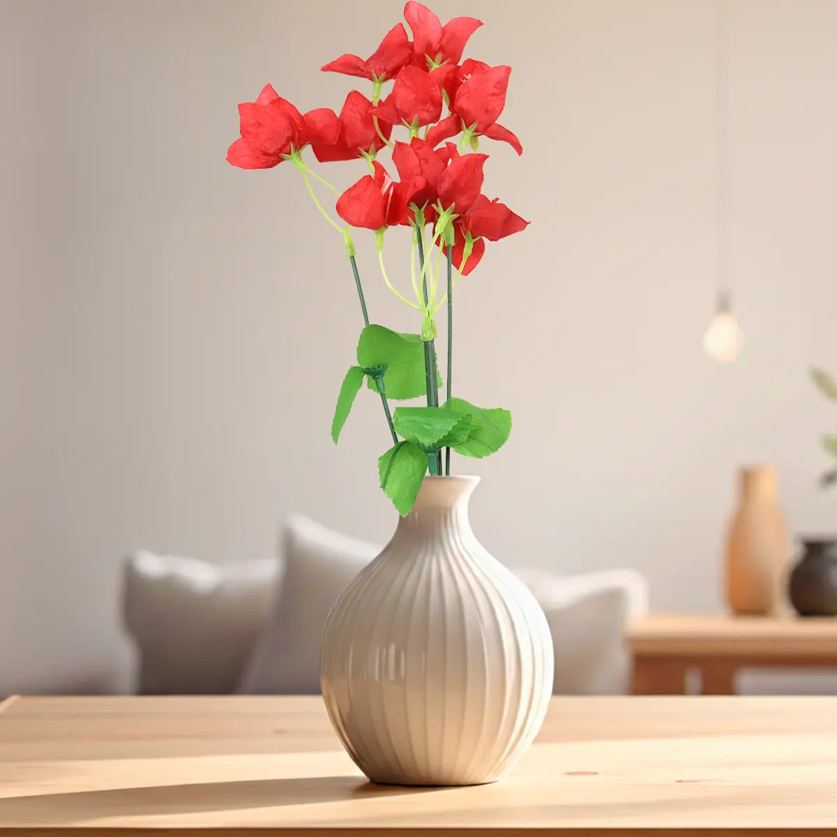 Ramo de Magnolia Artificial, Color Rojo