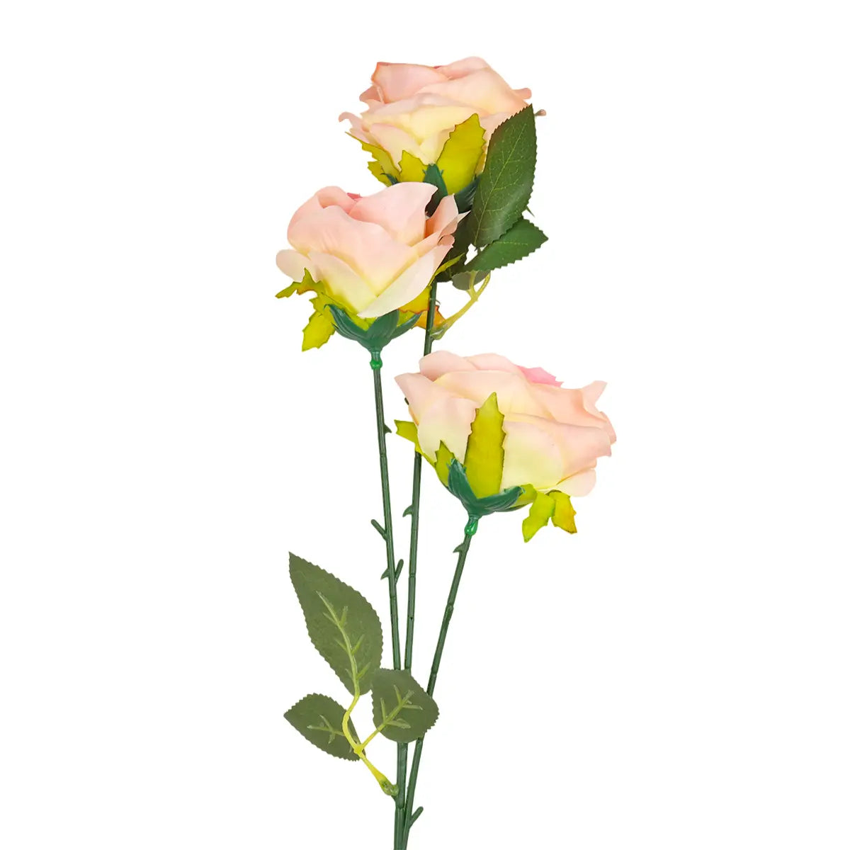 Rosa Artificial, 3 Flores, Color Rosa