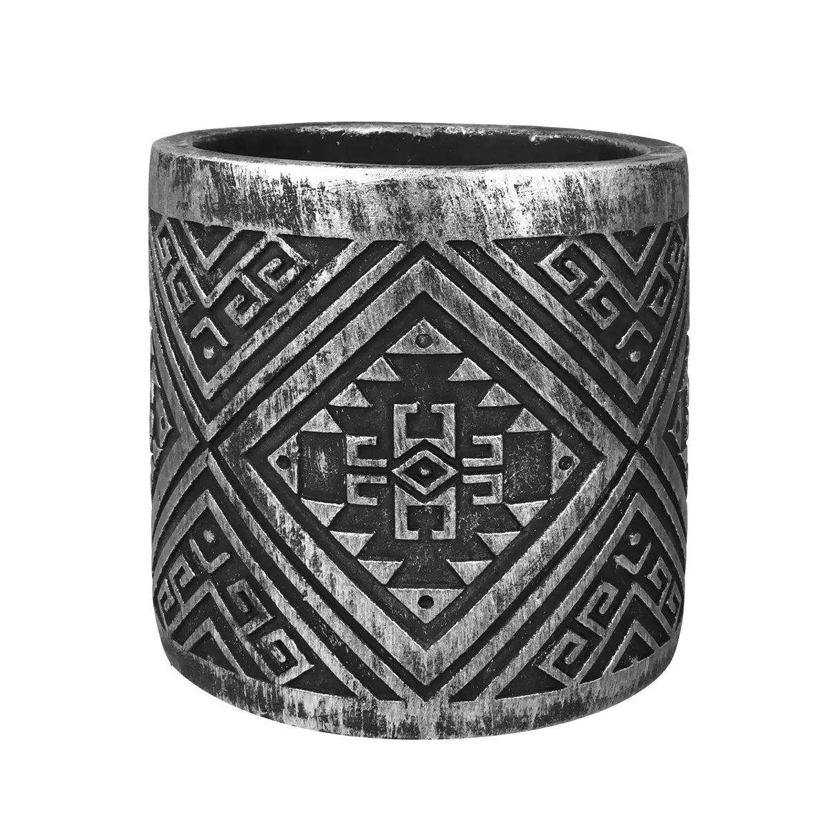 Maceta, Diseño Patrón, Color Plata