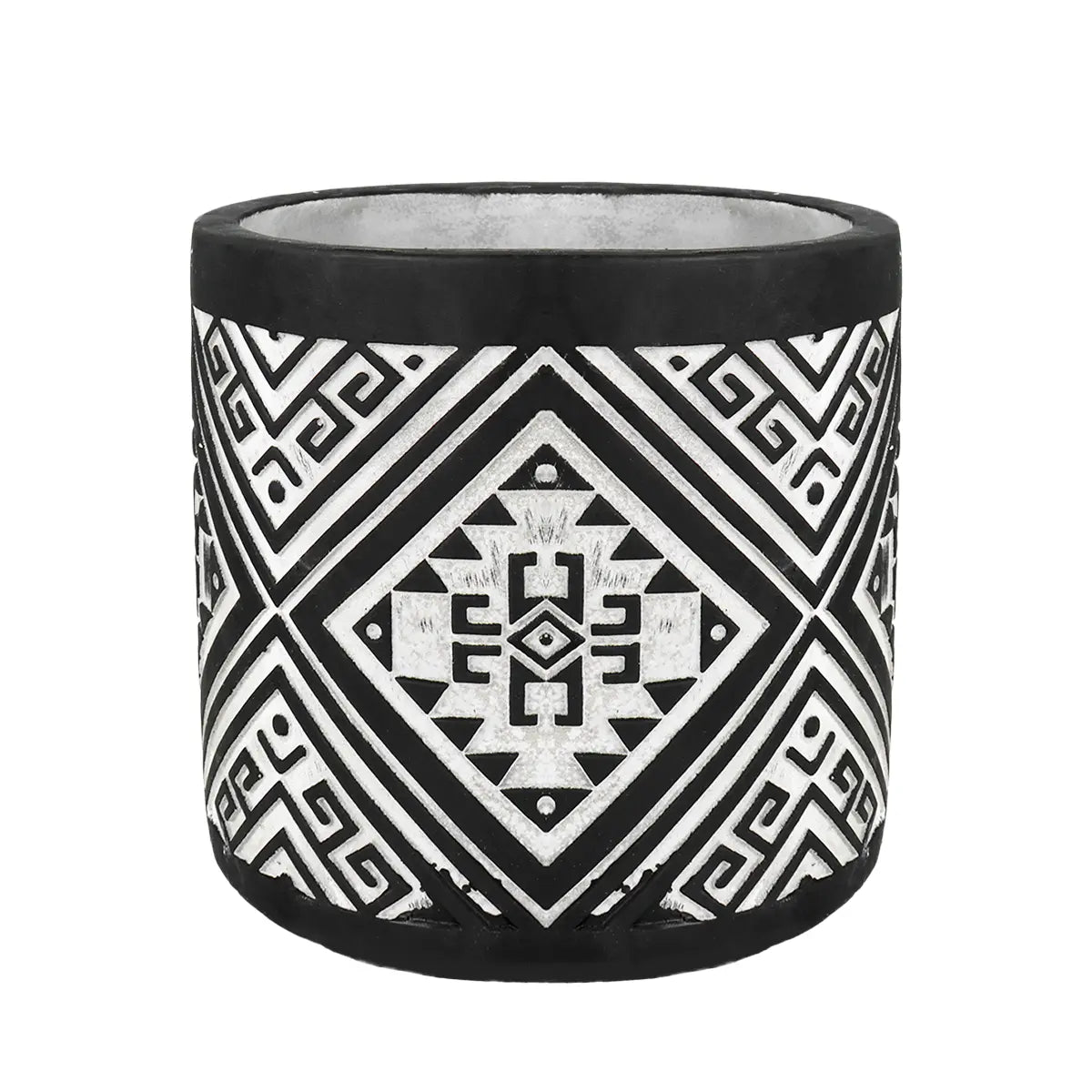 Maceta, Diseño Patrón, Color Negro