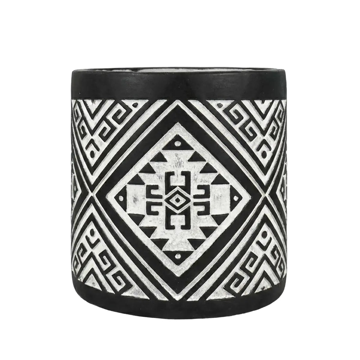 Maceta, Diseño Patrón, Color Negro