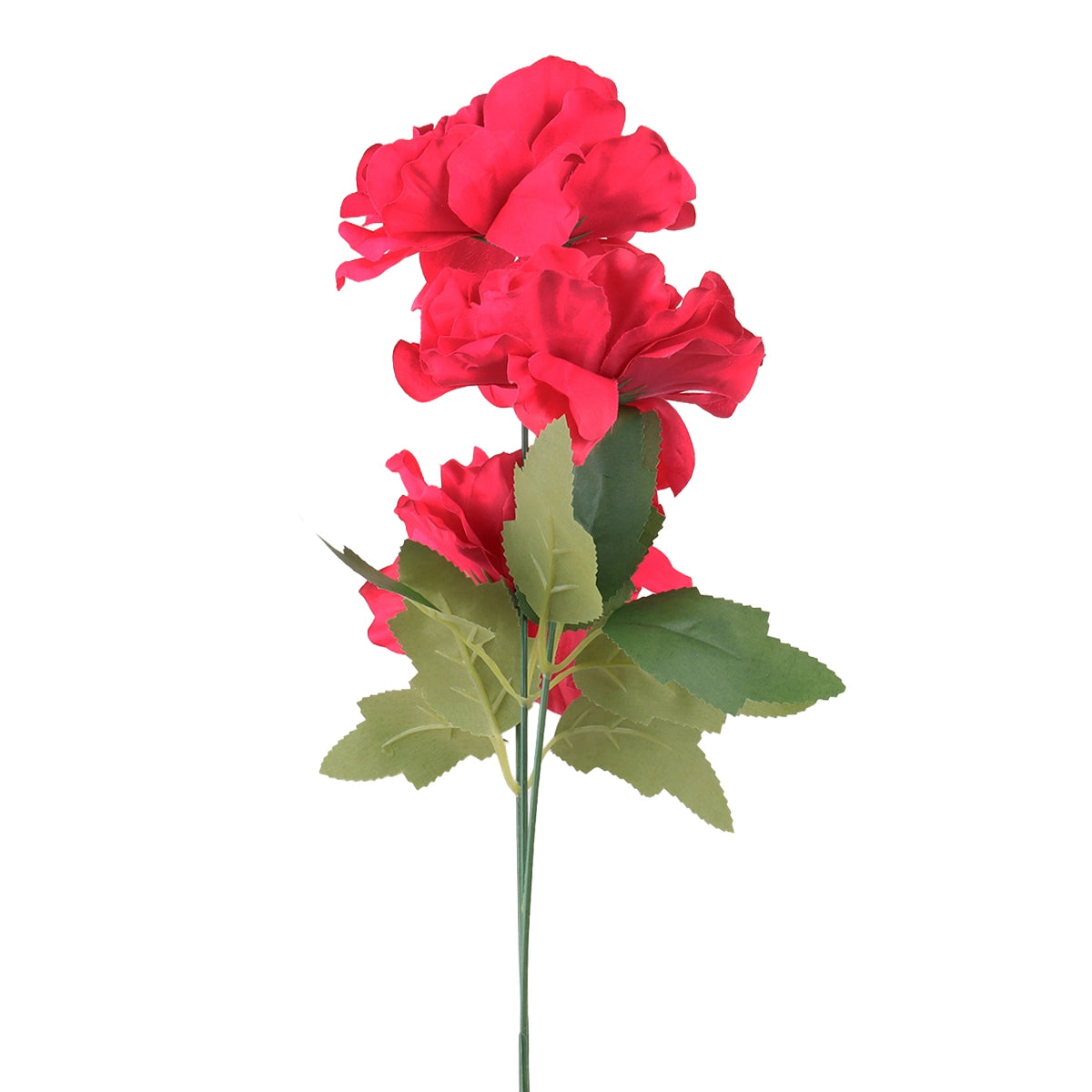 Peonia, 3 Flores Artificiales, Color Rojo