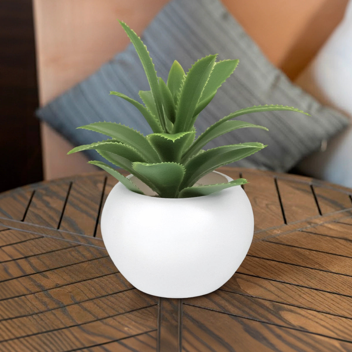 Mini Maceta, Planta Artificial, Sábila