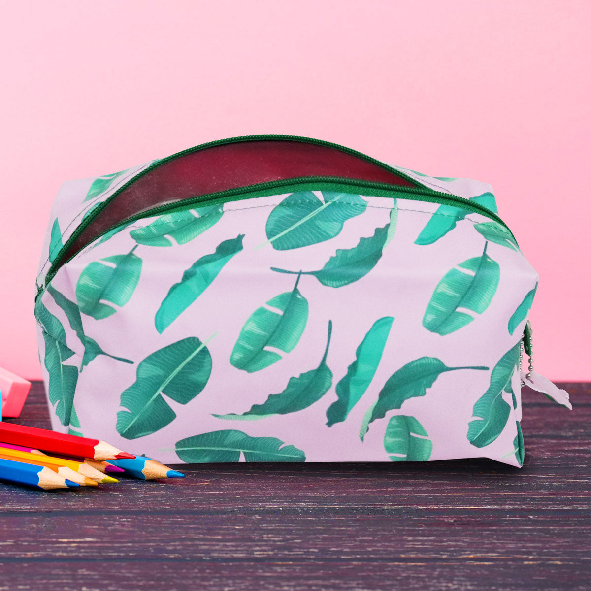 Cosmetiquera Diseño Hojas