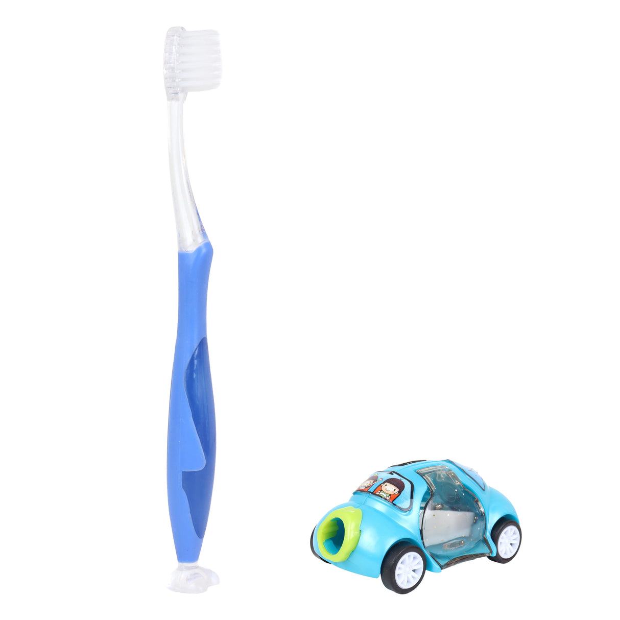 Cepillo Dental Infantil con Coche de Juguete, Cool Dent, Color Azul
